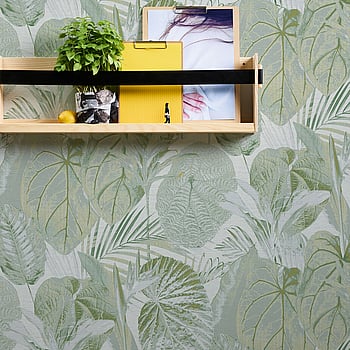Galerie Wallcoverings Product Code FL61159 - Flourish Wallpaper Collection - Grey/Green Colours -  